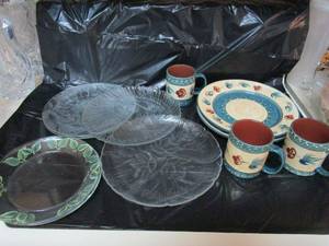 lot 140 image: SERVING PLATTERS, PLATES, MUGS