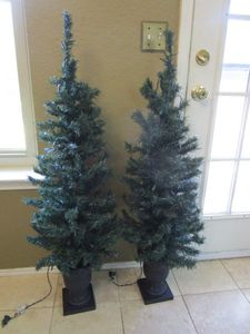 lot 116 image: SET OF 4FT POTTED XMAS TREES