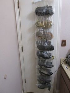 lot 278 image: HANGING SHOE ORGANIZER, CONTENTS INCLUDED
