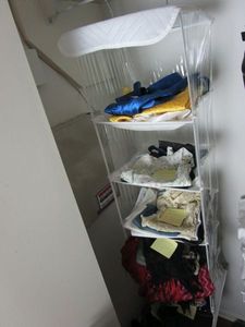 lot 279 image: HANGING CLOSET ORGANIZER, CONTENTS INCLUDED