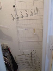 lot 307 image: SHOE ORGANIZER RACK, ORGANIZER HANGERS, OVER THE DOOR HANGING RACK