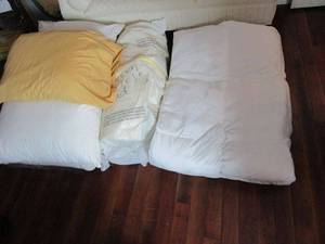 lot 318 image: TEMPERPEDIC PILLOW, DOWN COMFORTER, PILLOWS, MATTRESS PAD