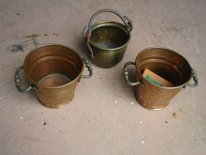 lot 357 image: BRASS POTS MADE IN HOLLAND