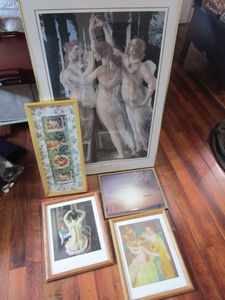 lot 361 image: ARTWORK, BOTTECELLI THE THREE GRACES, HENRI MATISSE LA COIFFURE, MARY CASSATT MOTHER AND CHILD