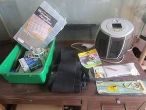 lot 376 image: HEATER, STORAGE CONTAINER, SHUT OFF VALVE, T-LABELS & MORE