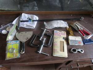 lot 396 image: CLAMPS, MISC TOOLS, WATER SHUT OFF TOOL, &amp MORE