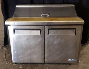 lot 3 image: Turbo Air M3 Model MST-48 SandwichSalad Prep Table w Refrigerated Base