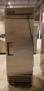 lot 8 image: True Freezer Model T-19FZ One-Section Reach-In Freezer