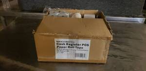 lot 32 image: Large Box of2-Ply 3 x 90 Point-of-Sale Register Tape