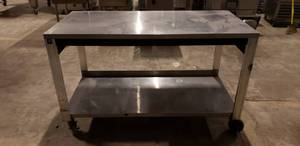 lot 45 image: Stainless Steel Rolling Cart