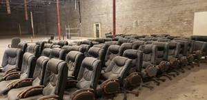 lot 68 image: Large lot of 15 Rolling Office Chairs w Wood Arm Trim.  Great of Offices or Conference Tables