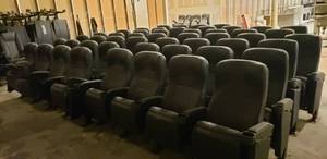 lot 97 image: Lot of 8 Theater Seats (2 Sections of 4 Seats)