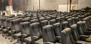 lot 103 image: Lot of 15 Rolling Office Chairs w Retractable Arms.  These are actually really nice chairs