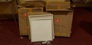 lot 121 image: Lot of 24 LED Panel Lights w Power Adaptors