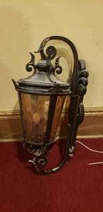 lot 172 image: 1 Beautiful & Ornate Large Lights w Glass Shade