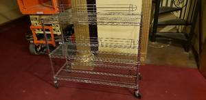 lot 173 image: Metal Rack w Casters