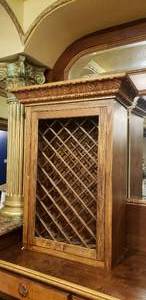 lot 174 image: Beautiful Solid Wood Wine Rack w Door
