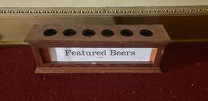 lot 201 image: Wooden Featured Beers Beer Display