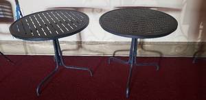 lot 208 image: Lot of 2 Heavy Metal Bistro Tables