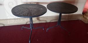 lot 209 image: Lot of 2 Heavy Metal Bistro Tables