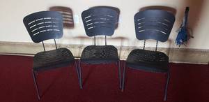 lot 210 image: Lot of 3 Heavy Metal Bistro Chairs