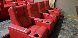 lot 244 image: Lot of 4 Electric Power Reclining w Power Footrest Media Lounge Chairs