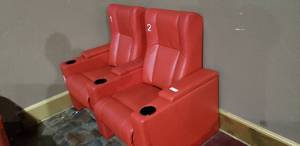 lot 260 image: Lot of 2 Luxury Media Lounge Chairs CHAIRS DO NOT HAVE POWER