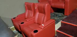 lot 261 image: Lot of 2 Luxury Media Lounge Chairs CHAIRS DO NOT HAVE POWER