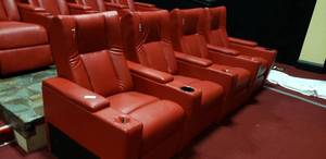 lot 267 image: Lot of 4 Electric Power Reclining w Power Footrest Media Lounge Chairs