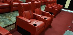lot 272 image: Lot of 2 Electric Power Reclining w Power Footrest Media Lounge Chairs