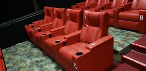 lot 281 image: Lot of 4 Electric Power Reclining w Power Footrest Media Lounge Chairs