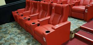 lot 282 image: Lot of 4 Electric Power Reclining w Power Footrest Media Lounge Chairs