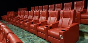 lot 288 image: Lot of 8 Electric Power Reclining w Power Footrest Media Lounge Chairs