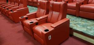 lot 295 image: Lot of 2 Electric Power Reclining w Power Footrest Media Lounge Chairs