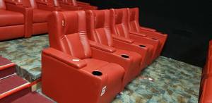 lot 302 image: Lot of 4 Electric Power Reclining w Power Footrest Media Lounge Chairs