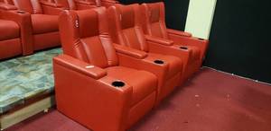lot 306 image: Lot of 3 Electric Power Reclining w Power Footrest Media Lounge Chairs