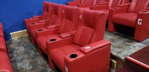 lot 311 image: Lot of 4 Luxury Media Lounge Chairs CHAIRS DO NOT HAVE POWER