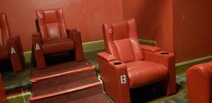 lot 350 image: Lot of 2 Single Luxury Media Lounge Chairs CHAIRS DO NOT HAVE POWER