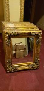 lot 134 image: Beautiful Ornate Gold Hanging Wall Mirror