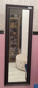 lot 53 image: MIRROR IN DESIGN AND COLOR AS SHOWN. APPROX. 20 W x 60 H.