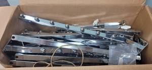 lot 125 image: LOT OF CHROME WATERFALL SLAT HOOKS AS SHOWN.