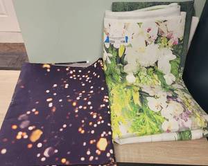 lot 138 image: LOT OF 2 PHOTOGRAPHY BACKDROPS IN DESIGN AND COLORS AS SHOWN. (SOLD 2X THE MONEY)