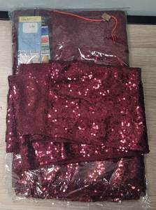 lot 156 image: LOT OF 3 SHIMMER STYLE BACKDROP CURTAINS AS SHOWN. (SOLD 3 X THE MONEY) APPROX. 74 L x 13.5 W.
