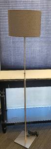 lot 176 image: METAL BASE FLOOR LAMP WITH SHADE IN STYLE SHOWN.