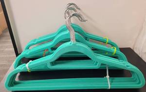 lot 440 image: LOT OF VELVET HANGERS IN COLOR AS SHOWN.