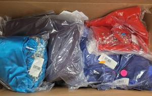 lot 492 image: LOT OF 29 NEW DRESSES IN ASSORTED STYLES, COLORS, AND SIZES AS SHOWN. SEE ALL PICTURES (SOLD 29 X THE MONEY)