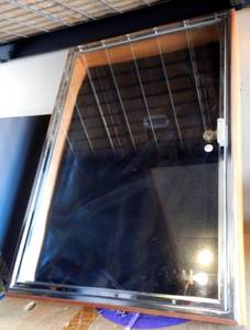lot 41 image: LARGE LOCKING COUNTER DISPLAY CABINET W PADDING  (THESE ARE EXPENSIVE)