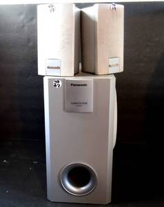 lot 46 image: PANASONIC SB-W70 HOME THEATRE SUBWOOFER 180 WATTS W 2 SB AFC80 Surround Sound Satellite Speakers