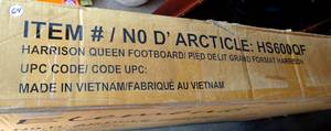 lot 64 image: BRAND NEW IN BOX - STUNNING HARRISON QUEEN CARVED HEADBOARD OR FOOTBOARD MODEL HS 600 QF