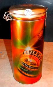 lot 70 image: BAILEYS IRISH CREAM COLLECTORS CANISTER TIN WITH LOCKING SEALING TOP